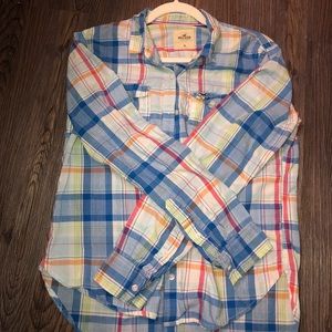 Hollister Colorful Plaid Button Down